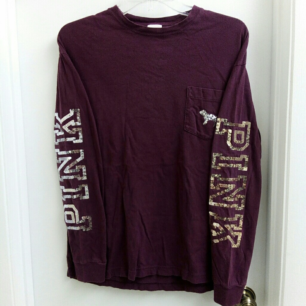 Like new VS pink bling tee size XS - Picture 2 of 4